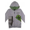 MINECRAFT chlapecká mikina ŠEDÁ