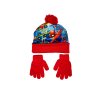 SPIDER-MAN zimní set čepice a rukavice ČERVENÝ