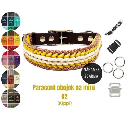 Paracord obojek namíru: Typ pletení 02 - Kippi