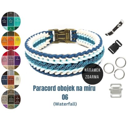 Paracord obojek na míru: Typ pletení 06 - Waterfall