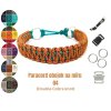 Paracord obojek na míru: Typ pletení 04 - Double cobra knot