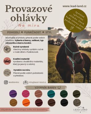 Provazové ohlávka kterou si můžete navrhnout přesně podle sebe. 🐎 . Vyberte si barvy, velikost, typ nanosníku i barvu...