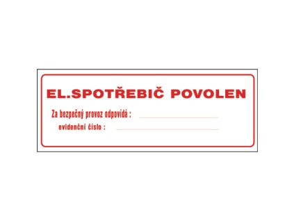 leading shop bezpecnostni tabulka 12179 elektricky spotrebic povolen