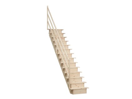 Mlynářské schody EXTRA d.300 x š.80cm borovice
