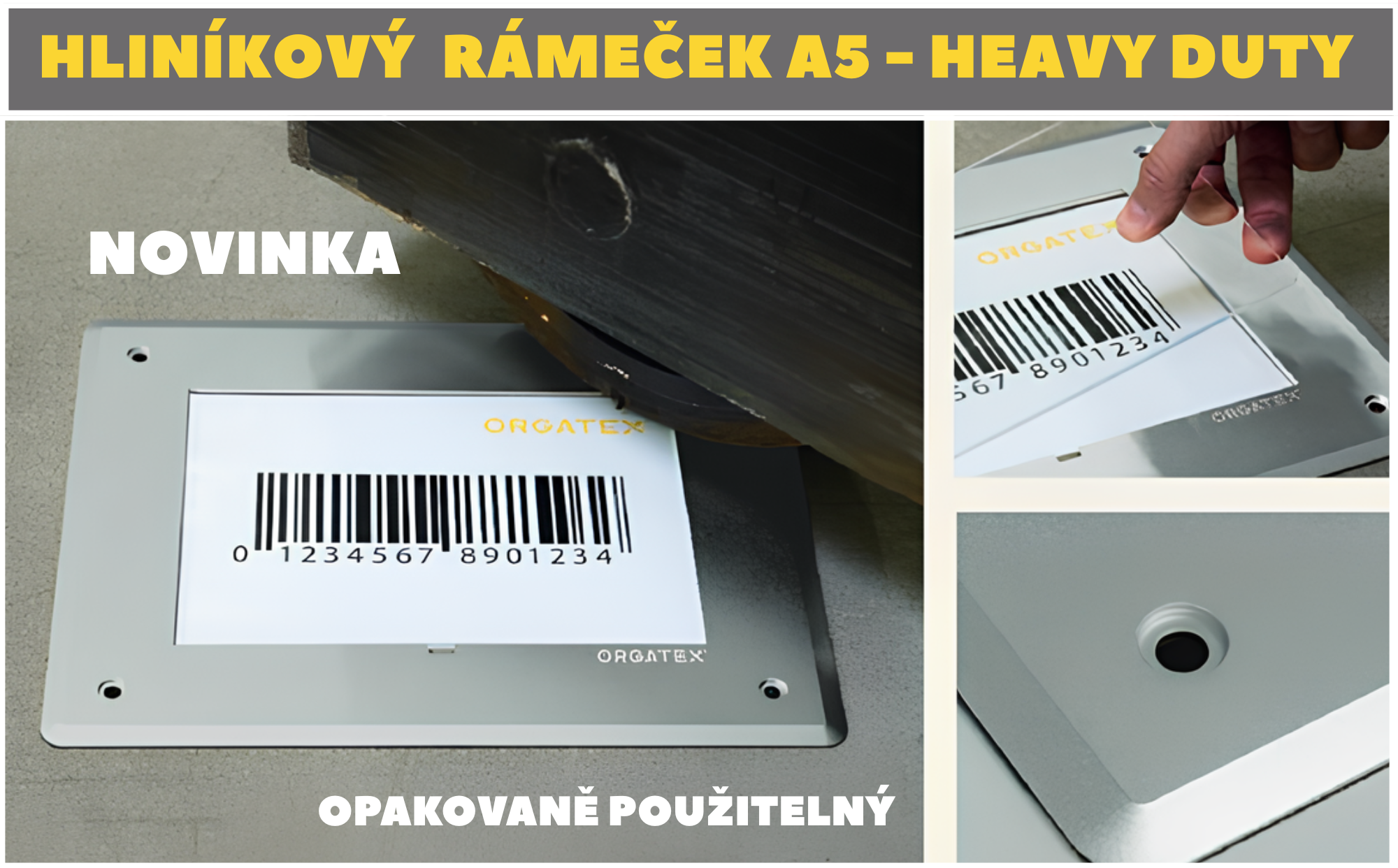 Hliníkové rámečky Heavy Duty