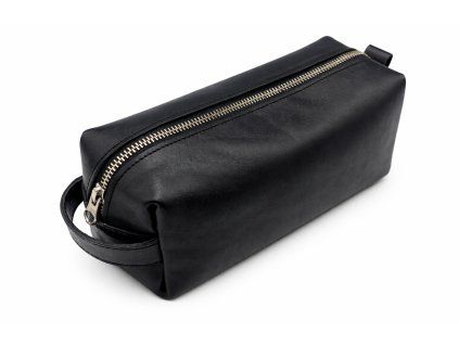 Kožená toaletní taška Classic Black LEATHERLAb