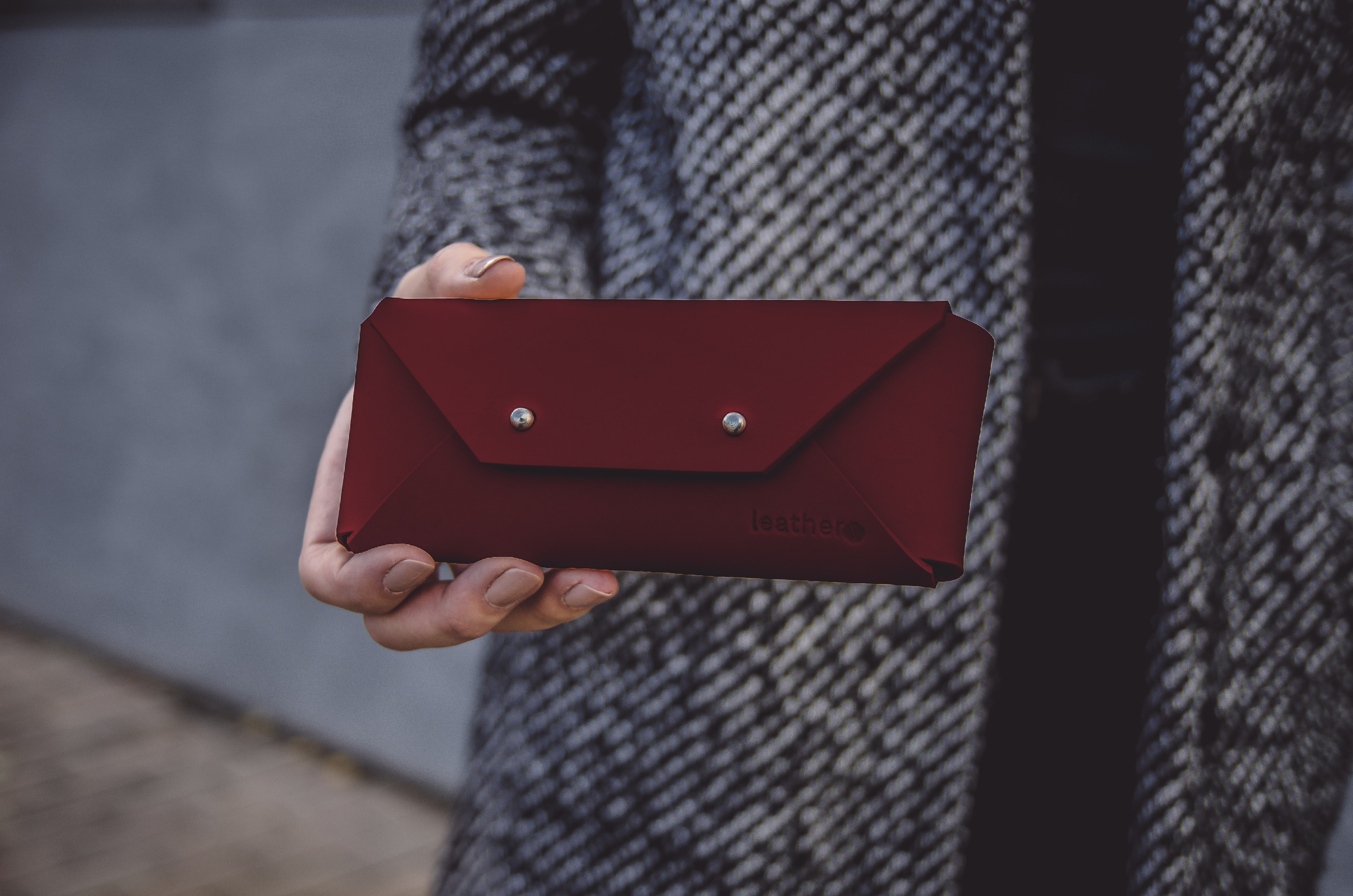 Kožené pouzdro na brýle EYE odstín: Wine