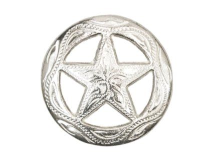 Končo Texas star - Ryté, postříbřené