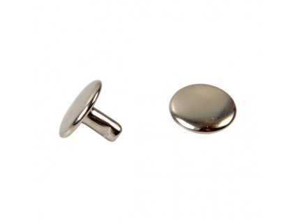 Sedlářské nýty Zavřené Nikl 50ks (Velikost Malé - průměr 6 mm, délka 6 mm, Materiál NP - Nickel plated - Niklované)