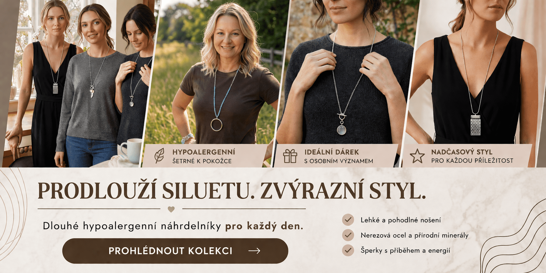 Dlouhé náhrdelníky, které lichotí postavě - 2