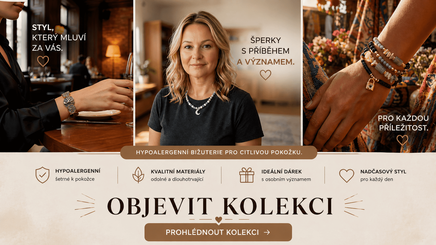 Šetrná bižuterie pro citlivou pokožku