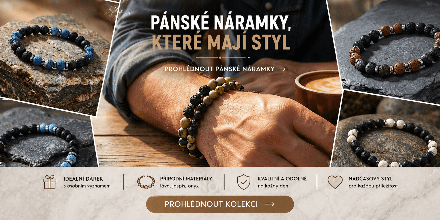 Stylové pánské náramky