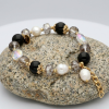 Náramek LOVELY STONES – obsidián, perly & křišťál Síla a elegance 2