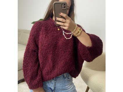 Huňatý svetr s poloroláčkem Carmen