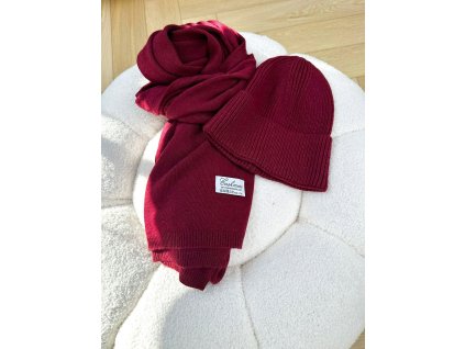 Luxusní komplet čepice a šála s kašmírem a vlnou Royal