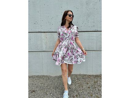Krátké šaty Rosalia pinky grey
