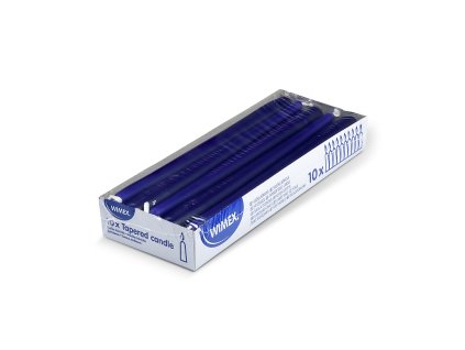 Sviečka konická tmavo modrá/10ks