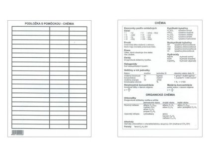 Podložka A5 laminovaná Chémia