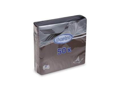 Obrúsky gastro 33x33/50 ks tmavohnedé