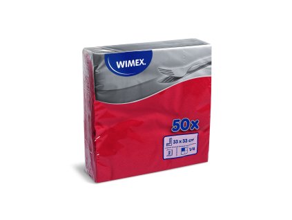 Obrúsky gastro 33x33/50 ks červené