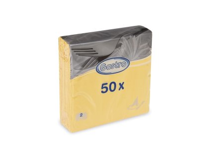 Obrúsky gastro 33x33/50 ks žlté