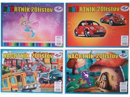 Náčrtník A4-20listový BR