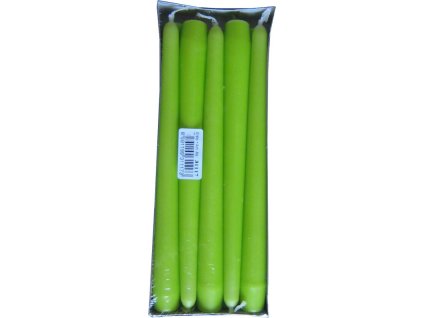 Sviečka konická žltozelená/10ks