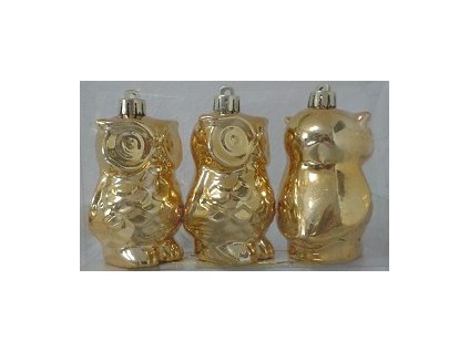 Sovy/3ks 8cm mix farieb