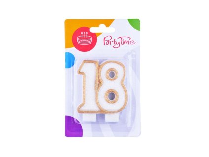 Sviečka 18 rokov Arpex zlatá