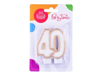 Sviečka 40 rokov Arpex zlatá