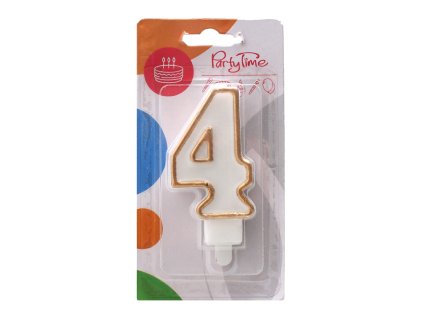 Sviečka 4 Arpex zlatá