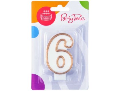 Sviečka 6 Arpex zlatá