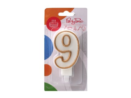 Sviečka 9 zlatá Arpex