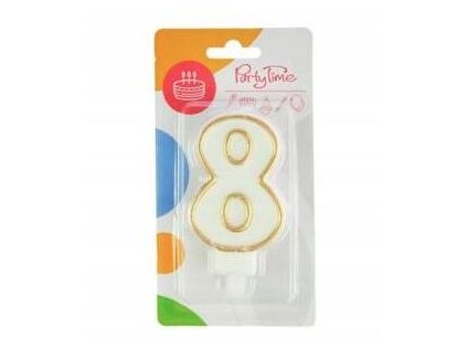 Sviečka 8 Arpex zlatá