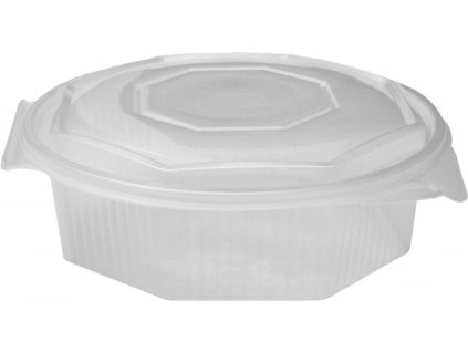 Miska osemhranná s viečkom 1500ml /25ks