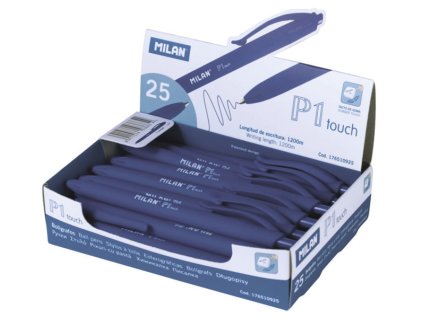 Guľôčkové pero modré Milan P1 touch 1,0 mm