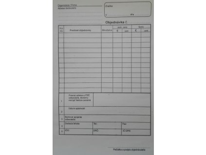 Tlačivo Objednávka A5 NCR