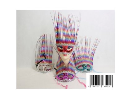 Maska škraboška s vlasmi 0493C