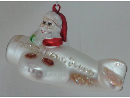 Mikuláš v lietadle-sklo TG626731