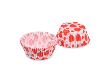 Cukrárenske košíčky/40ks 50x30mm srdiečka
