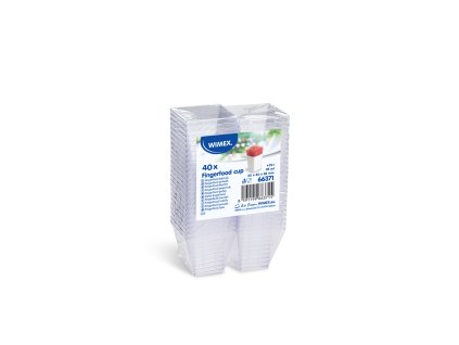 Fingerfood pohár hranatý číry 60ml /50ks