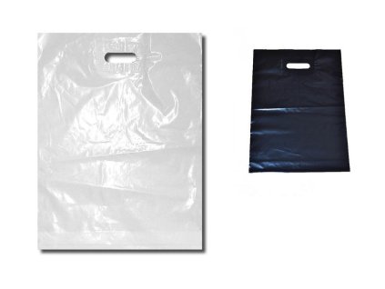 Taška PE 360x460 s výsekom biela - čierna