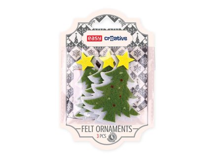 Filcová ozdoba stromček/3ks samolepiaci