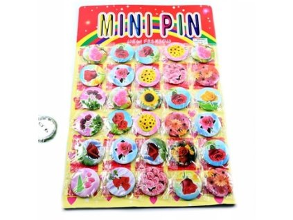 MiniPin dekoračné odznaky Kvety