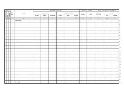 Tlačivo peňažný denník A4 / 30 listov neprepisovací