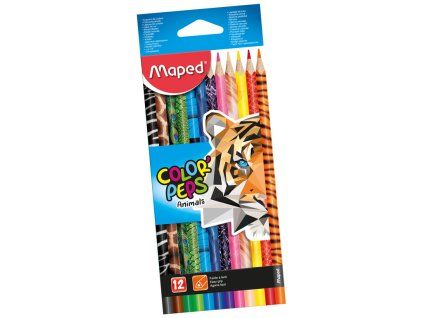 Pastelky /12ks Color peps Animals Maped