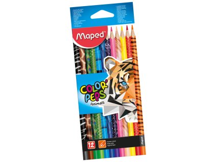 Pastelky/12 Color peps Animals Maped