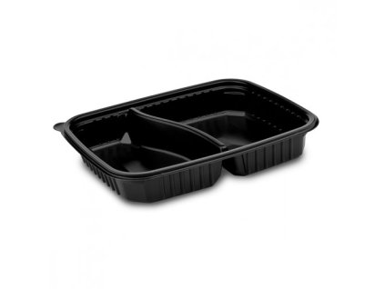 Menu misa do mikrovlnky 2-dielná 1200ml čierná L /50 ks