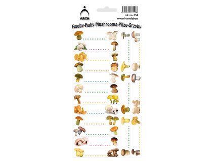 Nálepky č.354 Huby