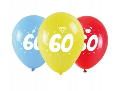 Balón 3ks/28cm , 60 rokov